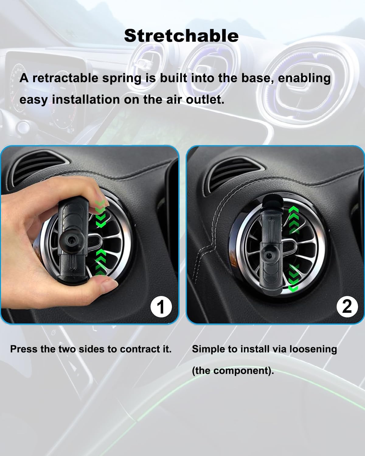 dlfcizlsl Car Phone Mount for Jeep Wrangler JL JLU & Gladiator JT (2018-2024), Dedicated Round Air Vent Cell Phone Holder, Fit for iPhone 17 16 15 14