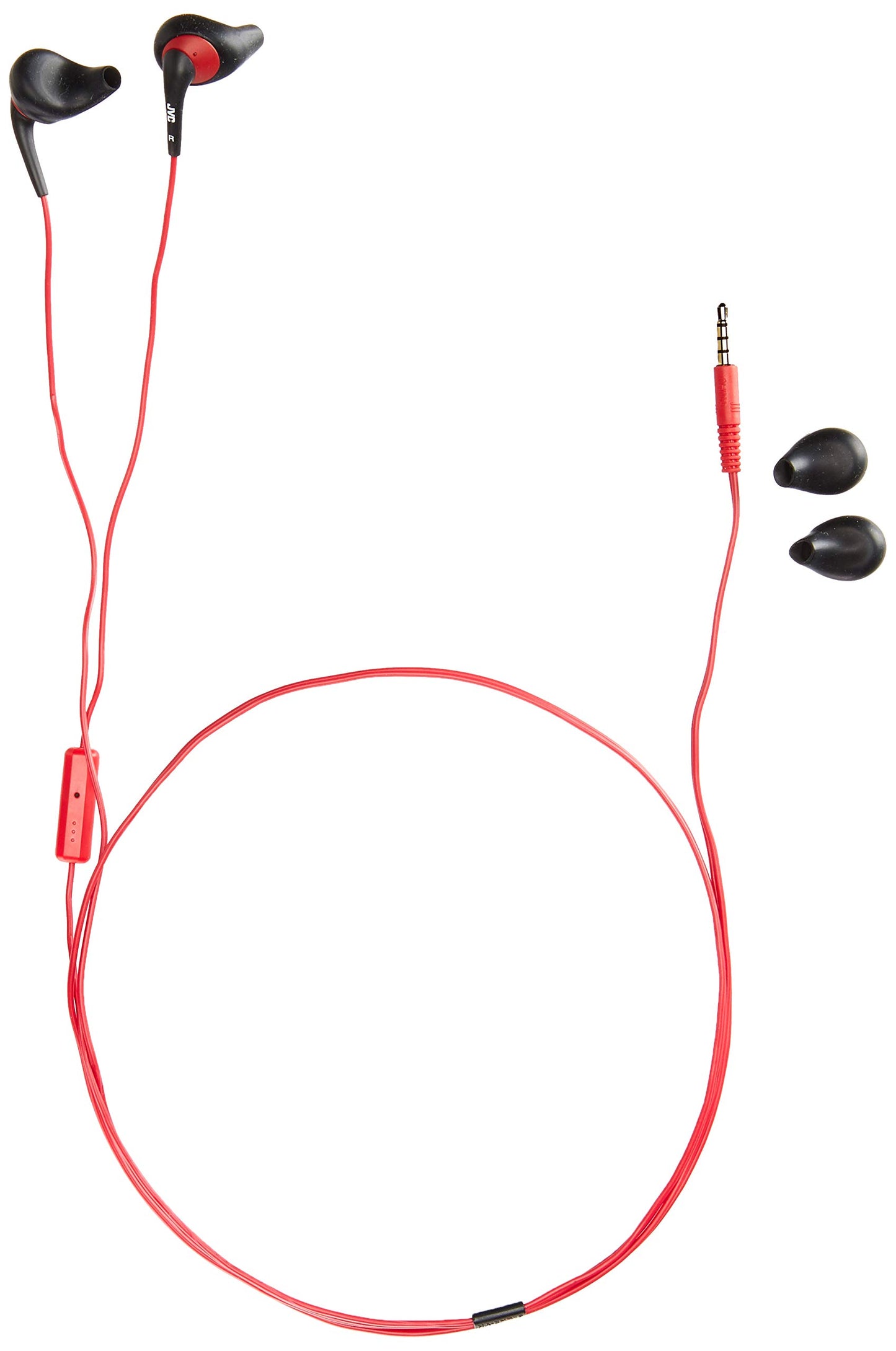 JVC HAENR15B Gumy(R) Sports Earbuds with Microphone (Black)