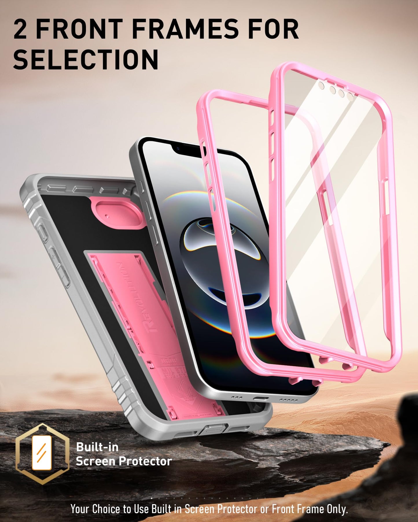 Poetic Revolution for iPhone 17e Case & iPhone 16e 6.1 inch Case, [Slide Camera Cover], Full-Body Military Grade Rugged Shockproof Cover