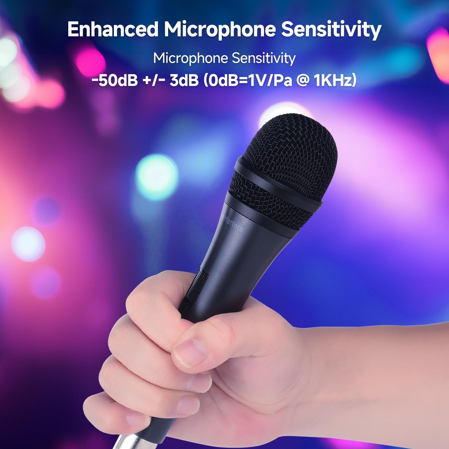 Cable Matters 2-Pack Cardioid Dynamic Vocal Microphones with 15 ft Cable, 6.35mm Wired Microphone for Singing/Singing Machine Karaoke Microphone