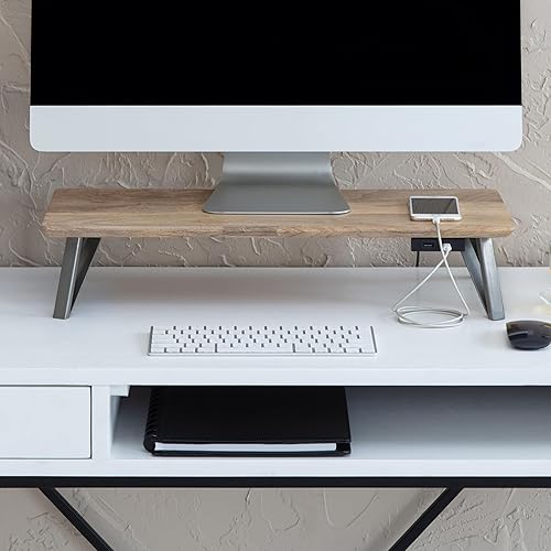 Anji Mountain Monitor Stand - Desktop Organizer & Laptop Riser, Ergonomic Monitor Riser, Space-Saving Monitor Stand for Desk, Durable Construction
