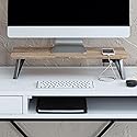 Anji Mountain Monitor Stand - Desktop Organizer & Laptop Riser, Ergonomic Monitor Riser, Space-Saving Monitor Stand for Desk, Durable Construction
