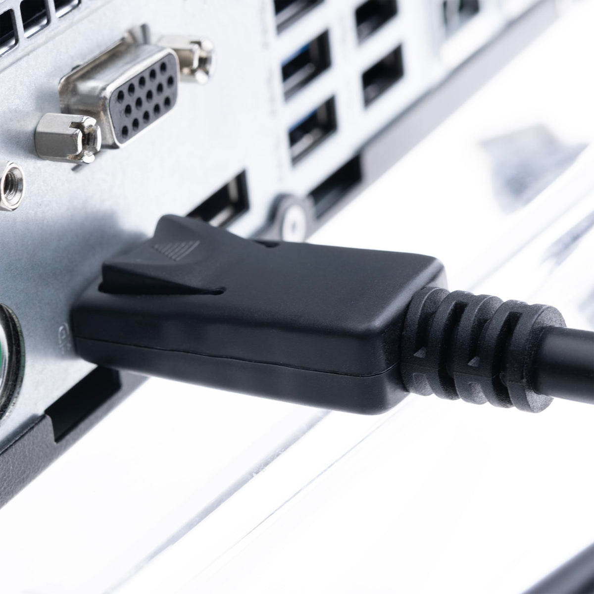 DisplayPort v1.2 Video Cable, 17.28 Gbit/s Data Rate for up to 4k@75Hz, DisplayPort Male, 10 Foot