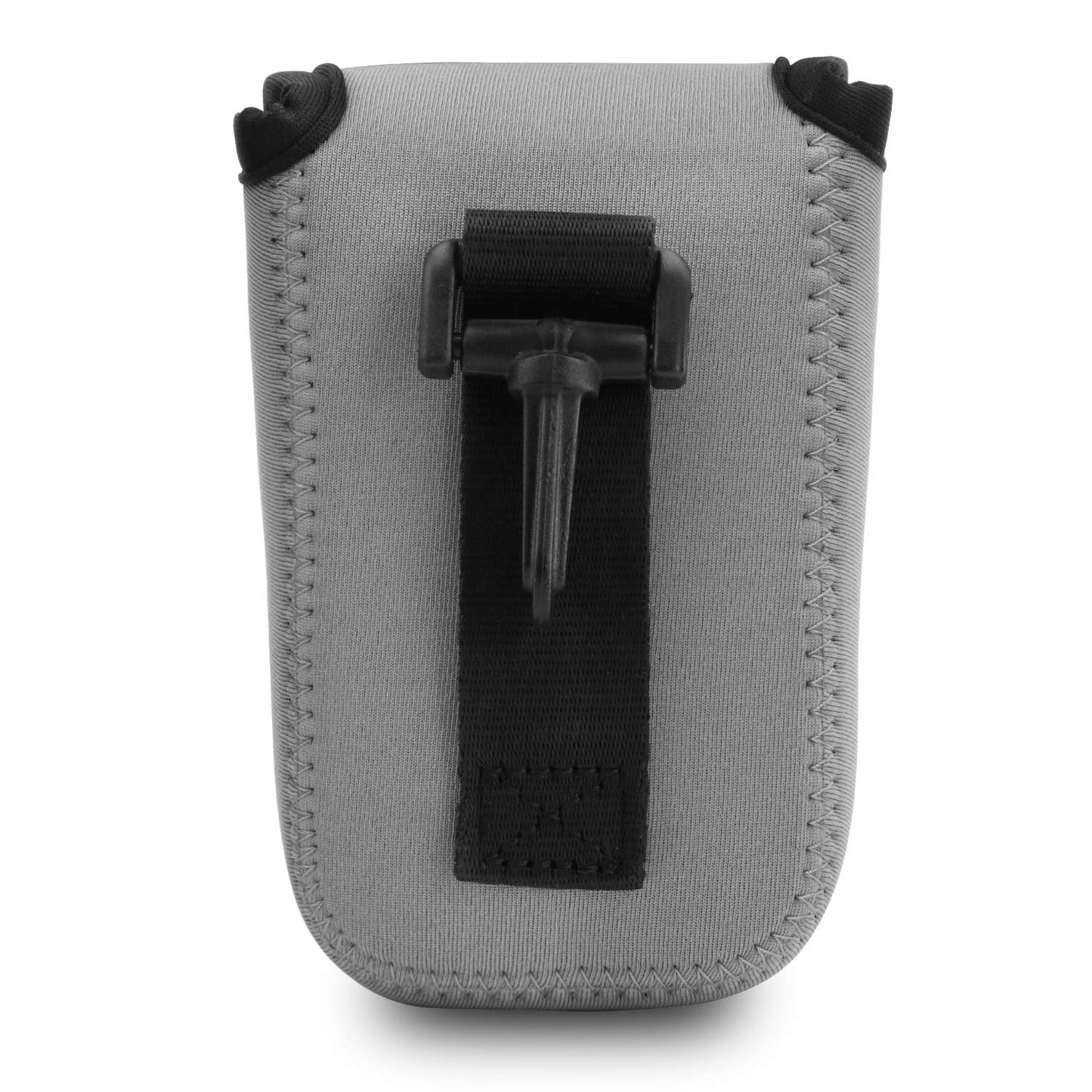 MegaGear Nikon Coolpix W300, AW130, Ricoh WG-30W, WG-50 Ultra Light Neoprene Camera Case, with Carabiner - Gray - MG1277, Gray