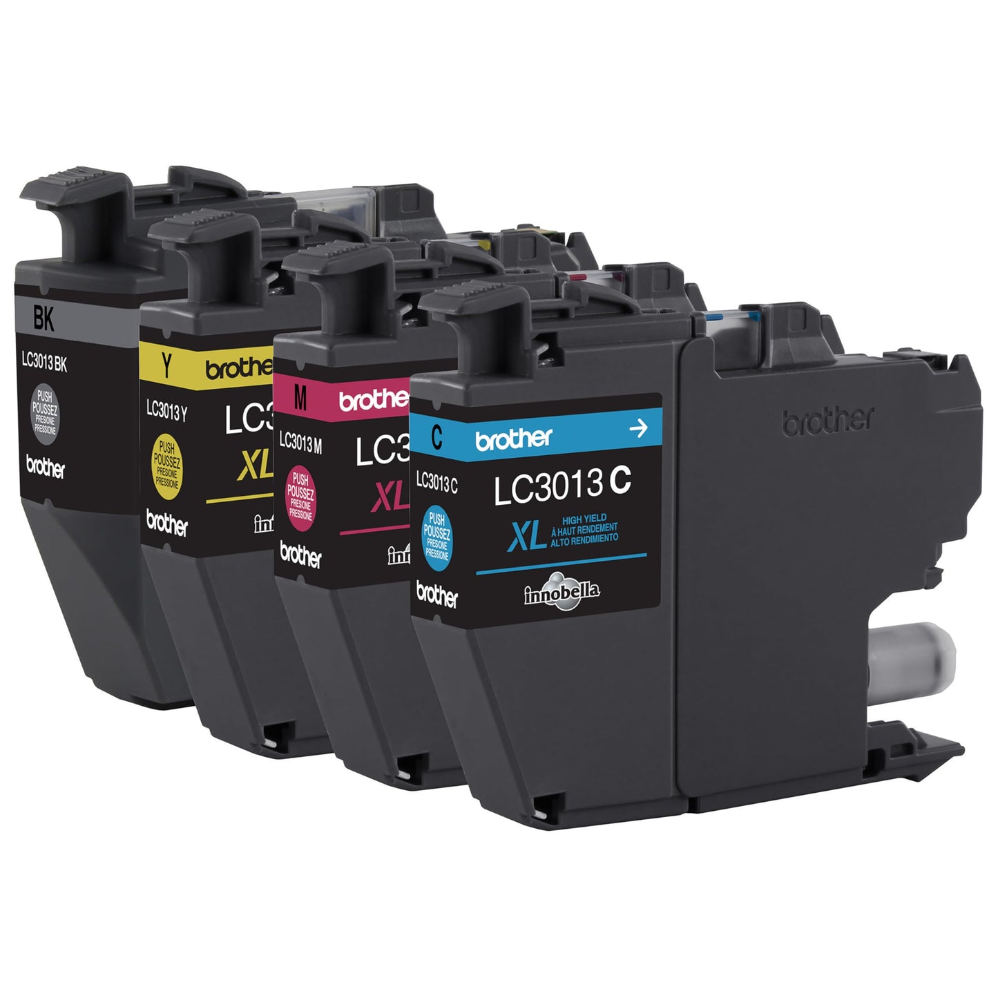 Brother Genuine LC30134PKS High-Yield Color Ink Cartridges, 4-Pack, Up to 400 Pages per Cartridge, Includes Black, Cyan, Magenta and Yellow