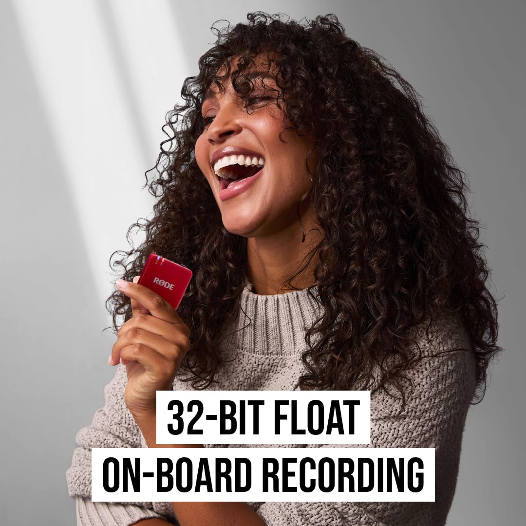 RØDE Wireless GO (Gen 3) - Compact Wireless Mic - Pristine Audio, 32-bit Float Recording, Automatic Level Control, for Phones, Cameras and Computers