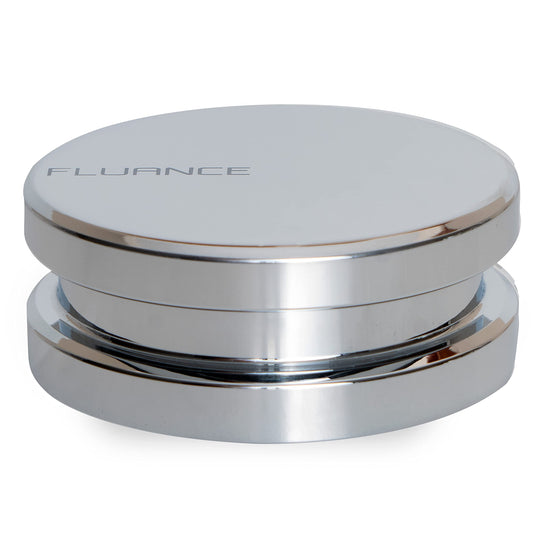 Fluance HiFi Vinyl Record Weight Stabilizer High Mass 760 gram Steel LP Disc Turntable Accessory with Protective Velvet Pad for Vibration Damping