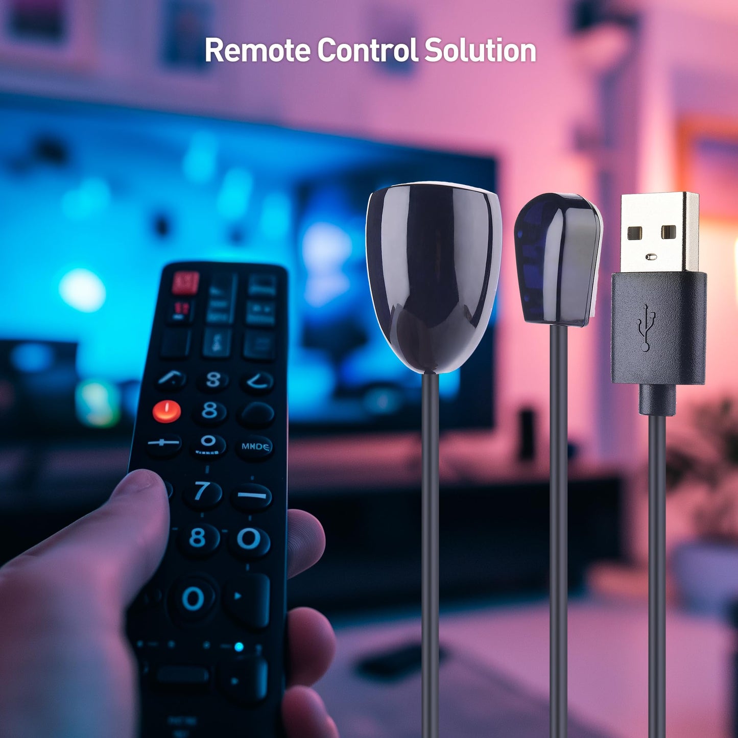 Cable Matters Infrared Remote Extender Cable - 10ft, IR Repeater Kit Cable, IR Extender, USB Infrared Remote Blaster Cord Up to 15ft Signal Range, NOT