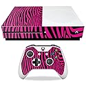 MightySkins Skin Compatible with Microsoft Xbox One S - Pink Zebra | Protective, Durable, and Unique Vinyl Decal wrap Cover | Easy to Apply, Remove