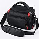 FOSOTO Camera Shoulder Bag Case Compatible for Nikon D3000 D3200 D3300 D5100 D5300 D7500 D500 D610 Canon 2000D T8i SL2 T7i DSLR Cameras