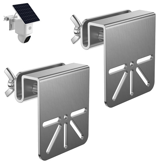 2 Pack Gutter Mount Bracket Compatible with Eufy Solocam S340/E30, No Drill Installation, Stainless Steel Gutter Mount for Security Camera, Security