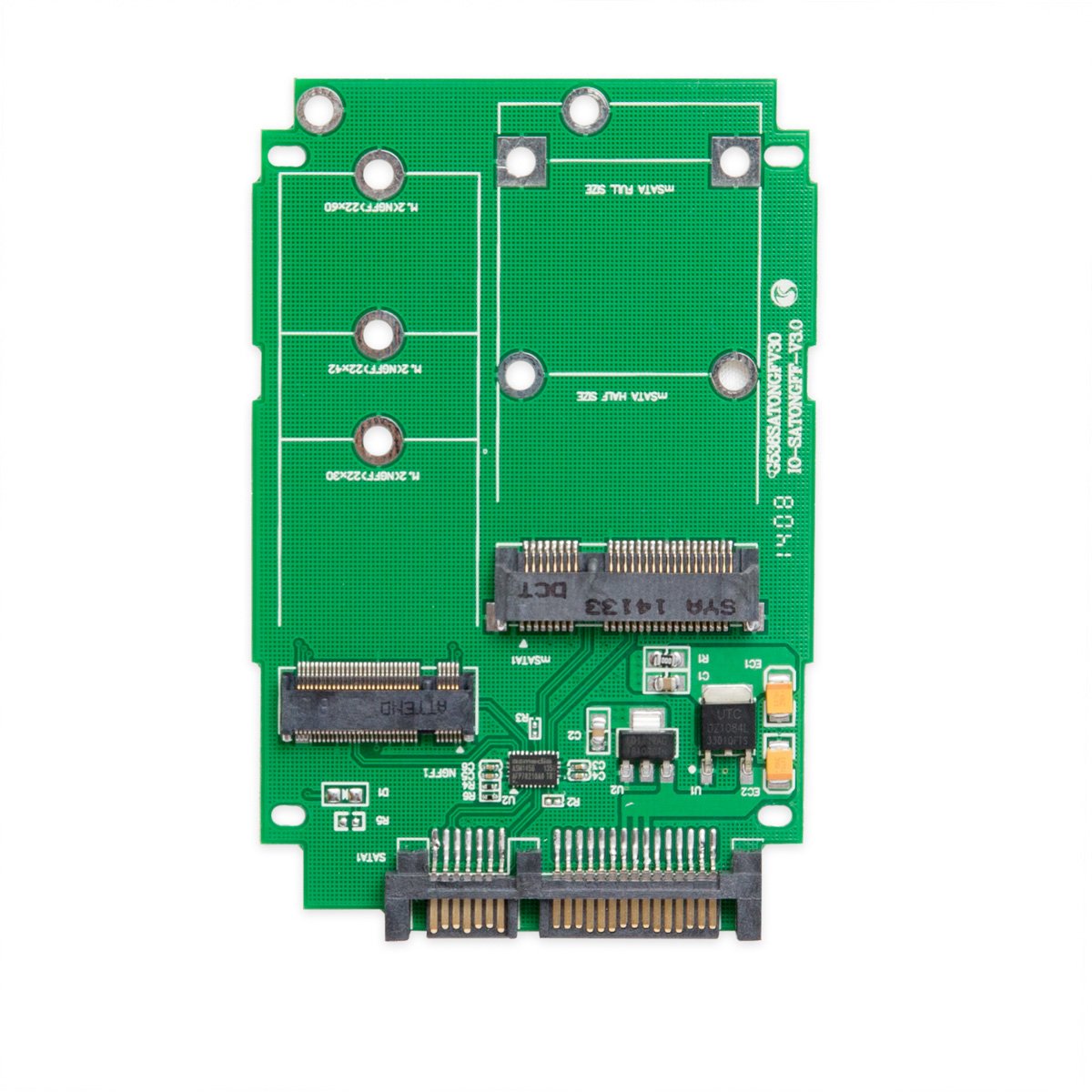 M.2 B-Key SATA or Mini-SATA mSATA SSD to SATA III 2.5 Adapter, Convert mSATA or M.2 SATA SSD to a 2.5" Drive PCI Mount SI-ADA50067