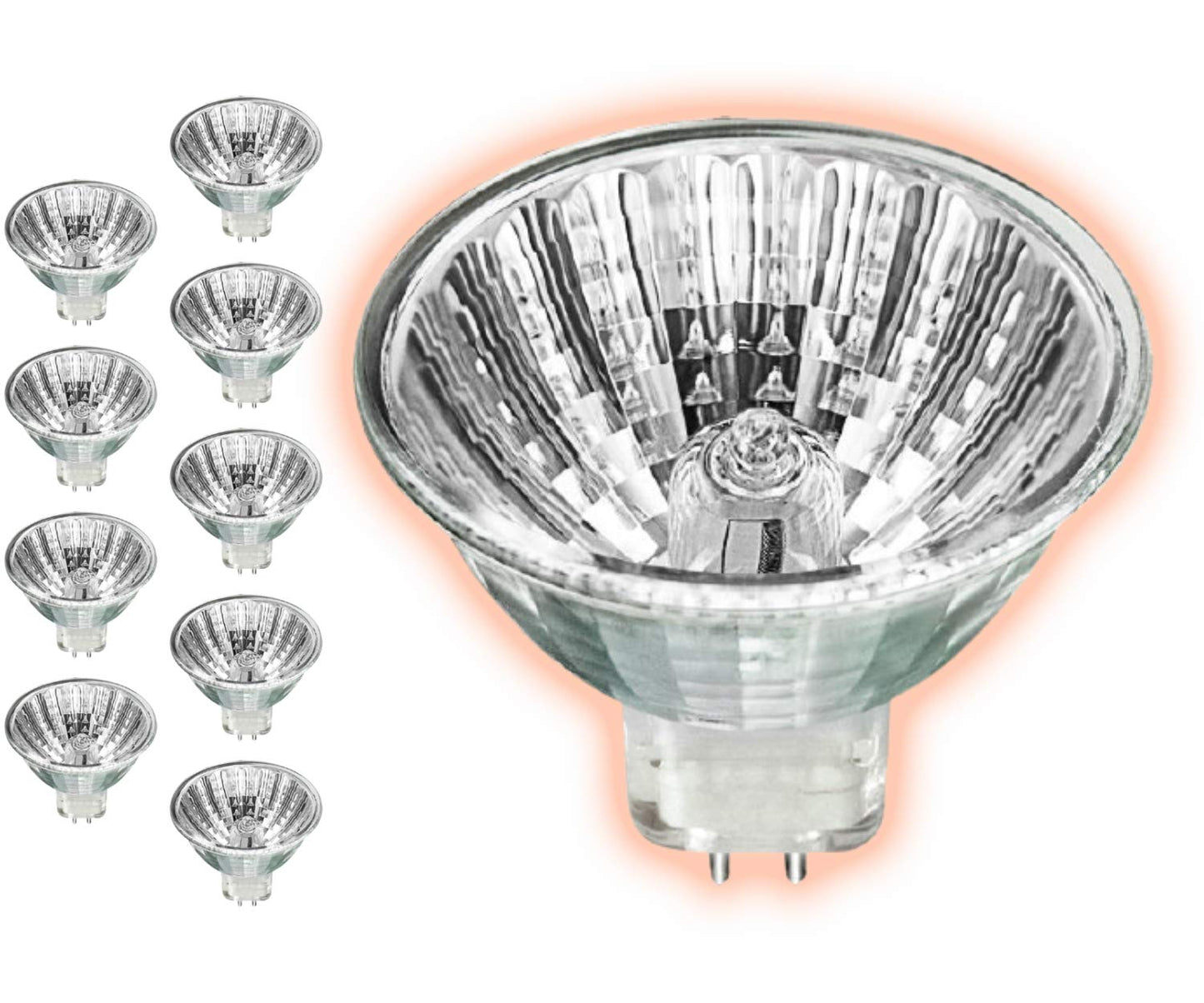 GoodBulb 65 Watt Halogen MR16 Light Bulb 65W GU5.3 Base 12V ANSI Code FPB High Output Halogen Light 3000K Soft White Light Color Clear Finish 2000