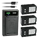 Kastar 3-Pack NP-77H Battery and LTD2 USB Charger Compatible with Sony CCD-FX630 CCD-FX640 CCD-FX700 CCD-FX700E CCD-FX710 CCD-FX720 CCD-FX730