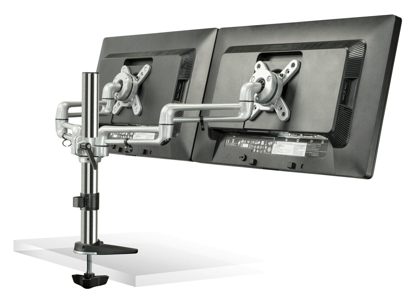 Mount-It! Dual Monitor Mount | Double Monitor Desk Stand | Two Full Motion Arms Fit 2 Computer Screens 17 19 20 21 22 24 27 Inch | VESA Compatible 75