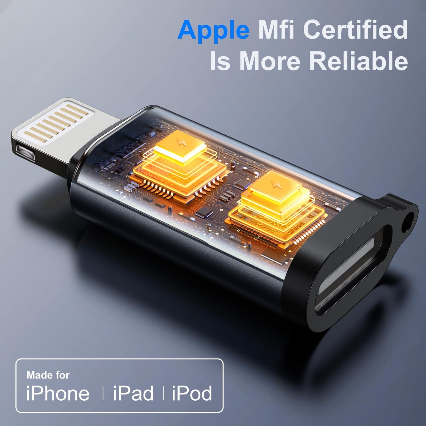[Apple MFi Certified] USB C to Lightning Adapter | 36W PD Fast Charging | Compatible with iPhone 14/13/12/11/X/8/7/6/5S/Se Series, iPad Pro, iPod…