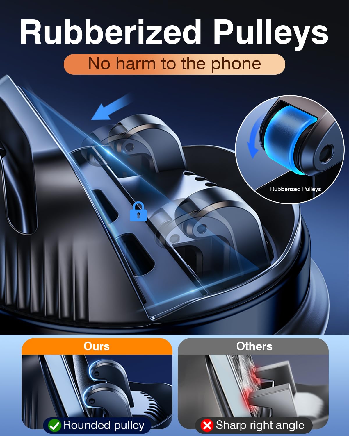 DICMKY Dash Cell Phone Car Mount, Multifunctional Car Dashboard Mobile Phone Holder, 360 Rotatable Universal Dash Mounted Car Phone Stand Hands Free
