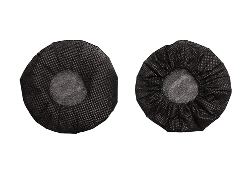 ONLYKXY Non-woven Handheld Microphone Cap case pads Universal Small Mic Covers Replacement WindScreen Protective for Recording Room KTV (Black) (100