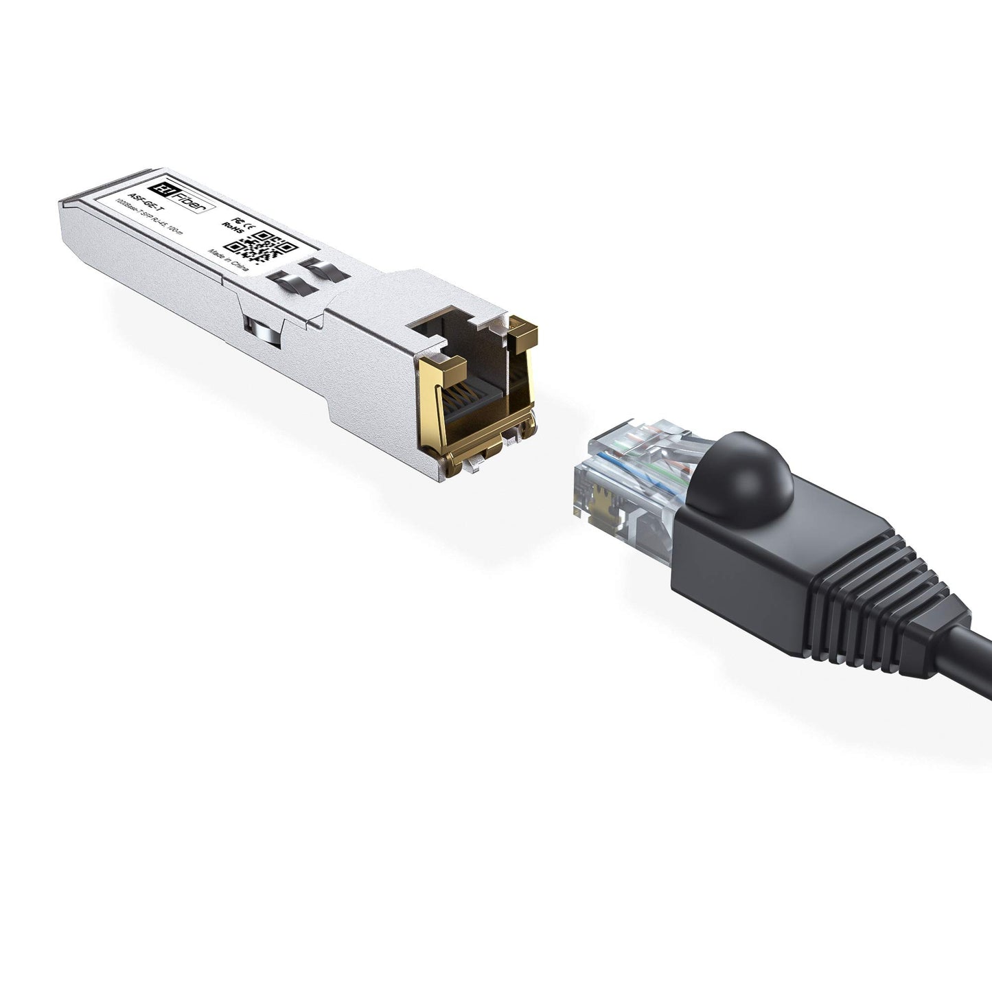 H!Fiber 1.25G SFP to RJ45 Module, 1000Base-T Ethernet SFP+ Copper Transceiver for Cisco SFP-GE-T, Ubiquiti UF-RJ45-1G, Unifi, TP-Link, Mikrotik
