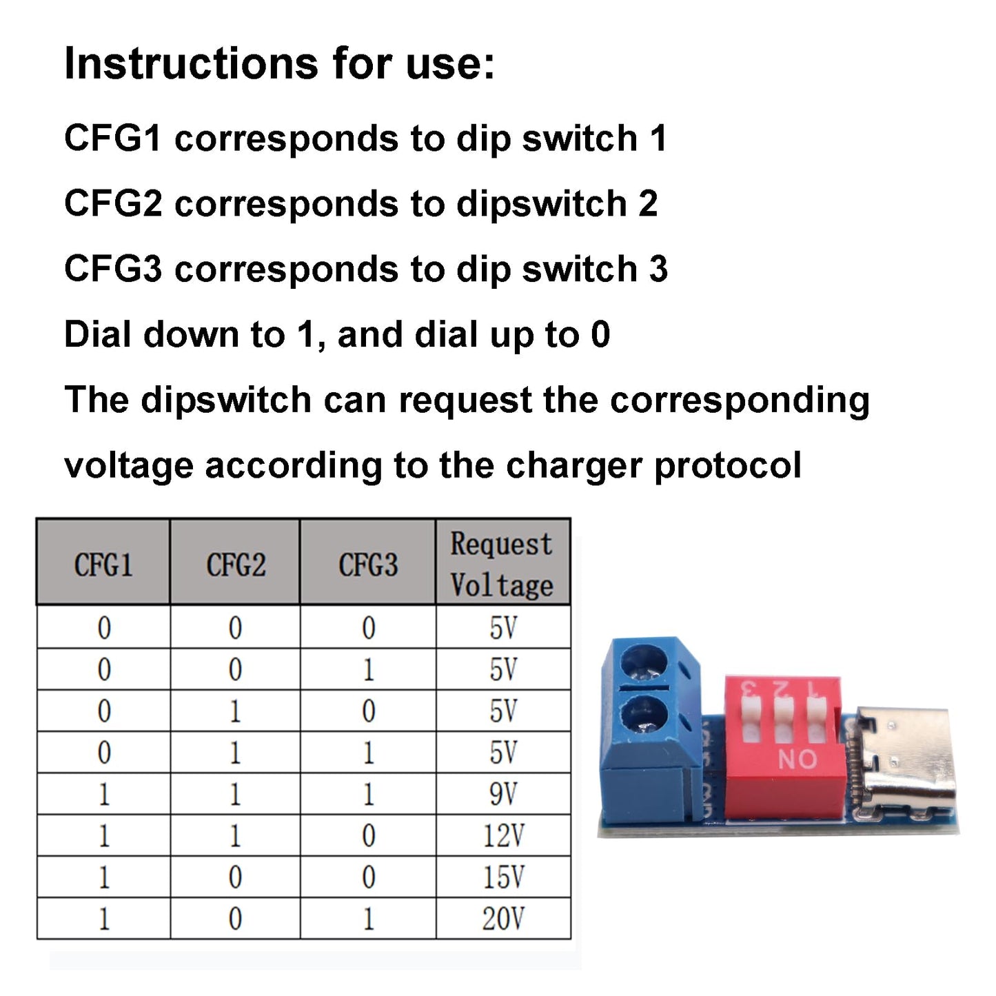 3Pcs USB-C PD Trigger 12V Output Fast Charger Decoy USB Type-C Board Power Delivery Protocol Tester Boost Converter Module for Car Camera Monitor DIY