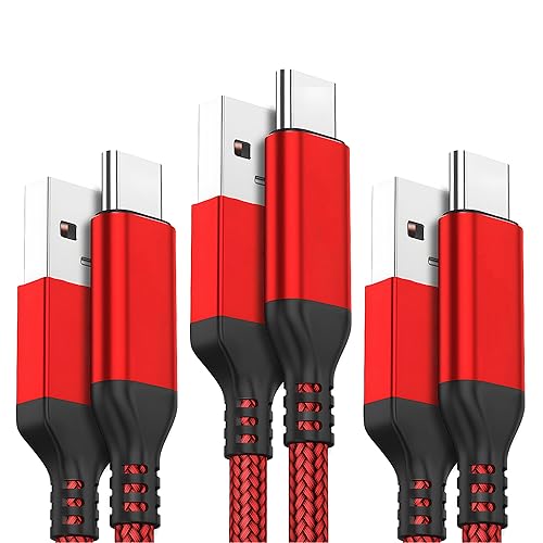 AkoaDa USB C Cable, 3-Pack (10ft+6.6ft+3.3ft) 3.1A USB A to USB-C Fast Charger Cord for iPhone 17 16 15 Pro Max Galaxy S25 FE S25 Ultra S25+ S25 S24