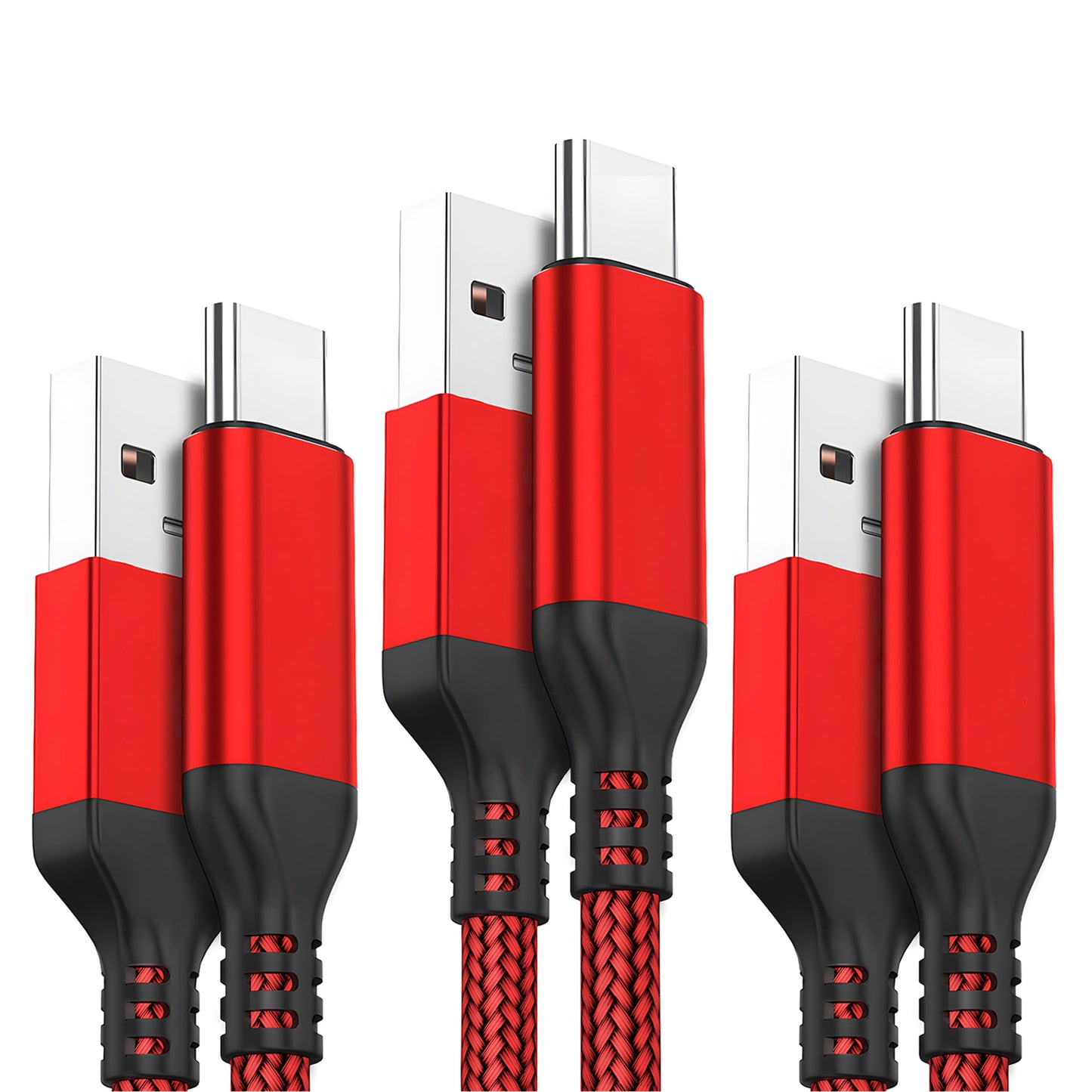 AkoaDa USB C Cable, 3-Pack (10ft+6.6ft+3.3ft) 3.1A USB A to USB-C Fast Charger Cord for iPhone 17 16 15 Pro Max Galaxy S25 FE S25 Ultra S25+ S25 S24