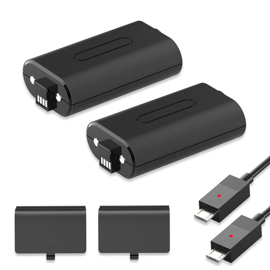 Dowchowsure Rechargeable Battery Pack for Xbox One Controllers,2pcs 4440mWh 3.7V Lithium Batteries Xbox Play and Charge Kit USB for Xbox 1