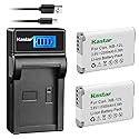 Kastar Battery (X2) & LCD Slim USB Charger for Canon NB-12L, NB12L, CB-2LG and Canon PowerShot G1 X Mark II, Canon PowerShot N100, Canon VIXIA Mini X