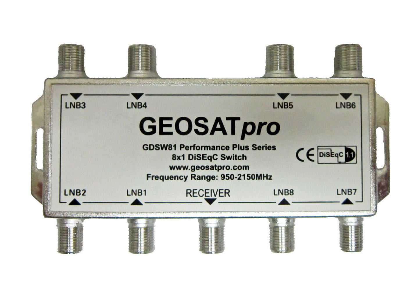 GEOSATpro 8x1 DiSEqC 1.1 Model GDSW81 8X1 Multi Switch FTA Cascadable Stackable