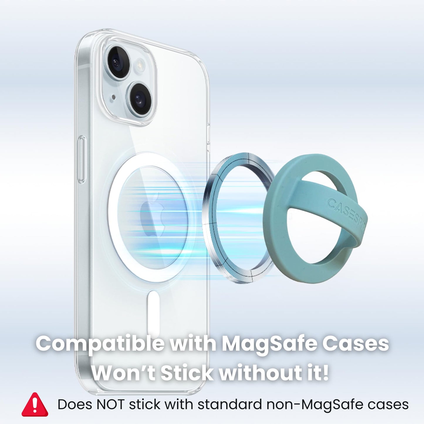 Magnetic Phone Grip Soft Silicone Finger Loop Holder for MagSafe & iPhones