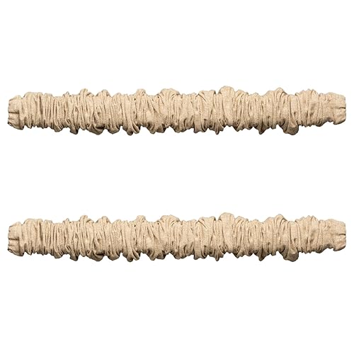 EIFHYT Fabric Cord Cover & Chandelier Chain Cover 2 Pack 6Feet Length for Chandelier Lighting Wires Natural Burlap Easy to Install (Brown)