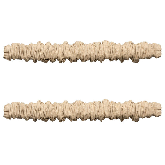 EIFHYT Fabric Cord Cover & Chandelier Chain Cover 2 Pack 6Feet Length for Chandelier Lighting Wires Natural Burlap Easy to Install (Brown)