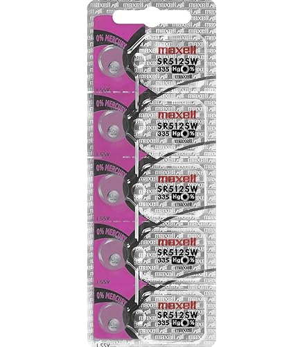 Maxell Watch Battery Button Cell SR512SW 335 Pack of 5 Batteries