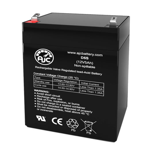 AJC Battery Compatible with Liftmaster 485LM Evercharge 12V 5Ah UPS Battery