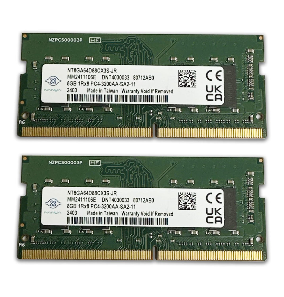 Galimu 16GB(8x2) Total PC4-25600 DDR4-3200MHZ SODIMM Notebook PC Ram PC4-3200AA NT8GA64D88CX3S-JR (CL22, Non-ECC, 260-Pin, Intel and AMD Compatible)