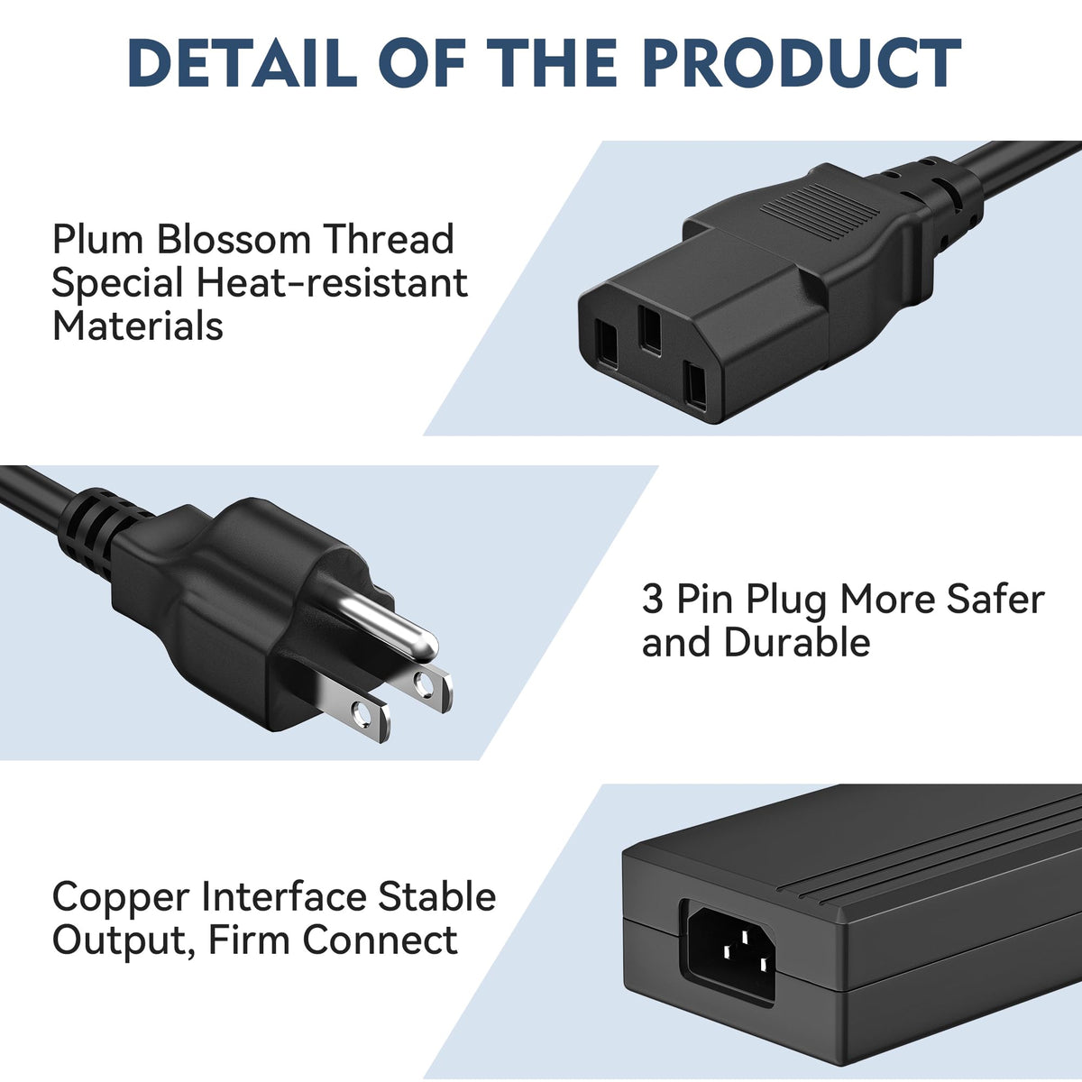 PK Power AC Adapter for HP Deskjet D1663 D2668 D2680 D5563 D5568 F2480 F2483 Power Supply Cord Charger PSU