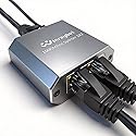 RJ45 Ethernet Splitter 1 to 2, 1000Mbps High Speed LAN Splitter Switch for Cat 5/5E/6/7/8 Cable, 2 Devices Work Simultaneously, Gray