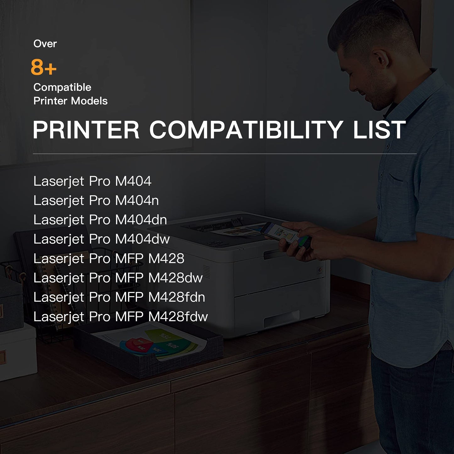 E-Z Ink (TM Compatible Toner Cartridge Replacement for HP 58A CF258A 58X CF258X to use with Laserjet Pro M404n M404dn M404dw M404 Laserjet Pro MFP