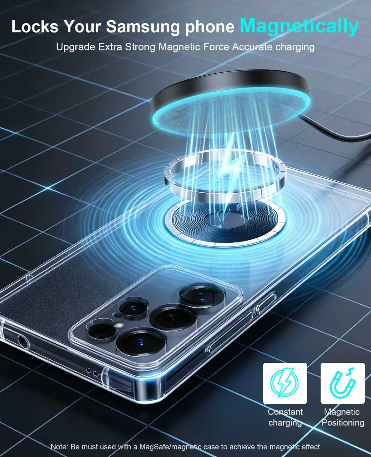 Wireless Charger 3Pack 6FT 15W Samsung Magnetic Wireless Charger Fast Charging Pad
