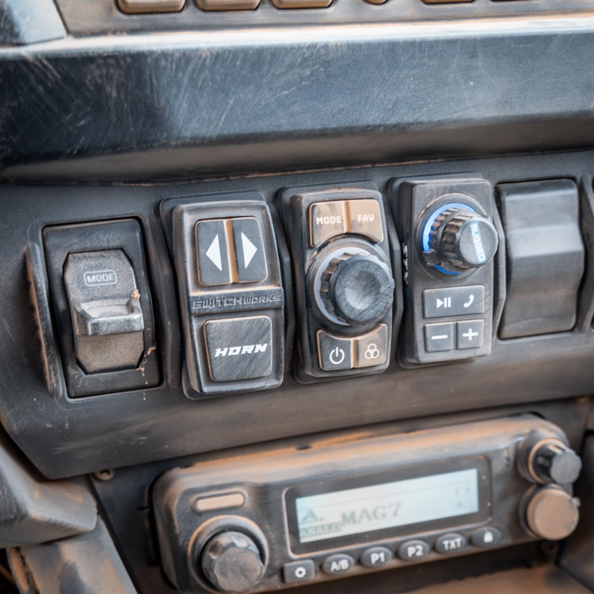 2025-up Polaris RZR Pro R, Pro S and Pro XP | Snap-in Rocker-Switch Carling Adapter for Upper Row Center Console Switch Openings - 6pk | SSV Works 240-RZ6-RSA6