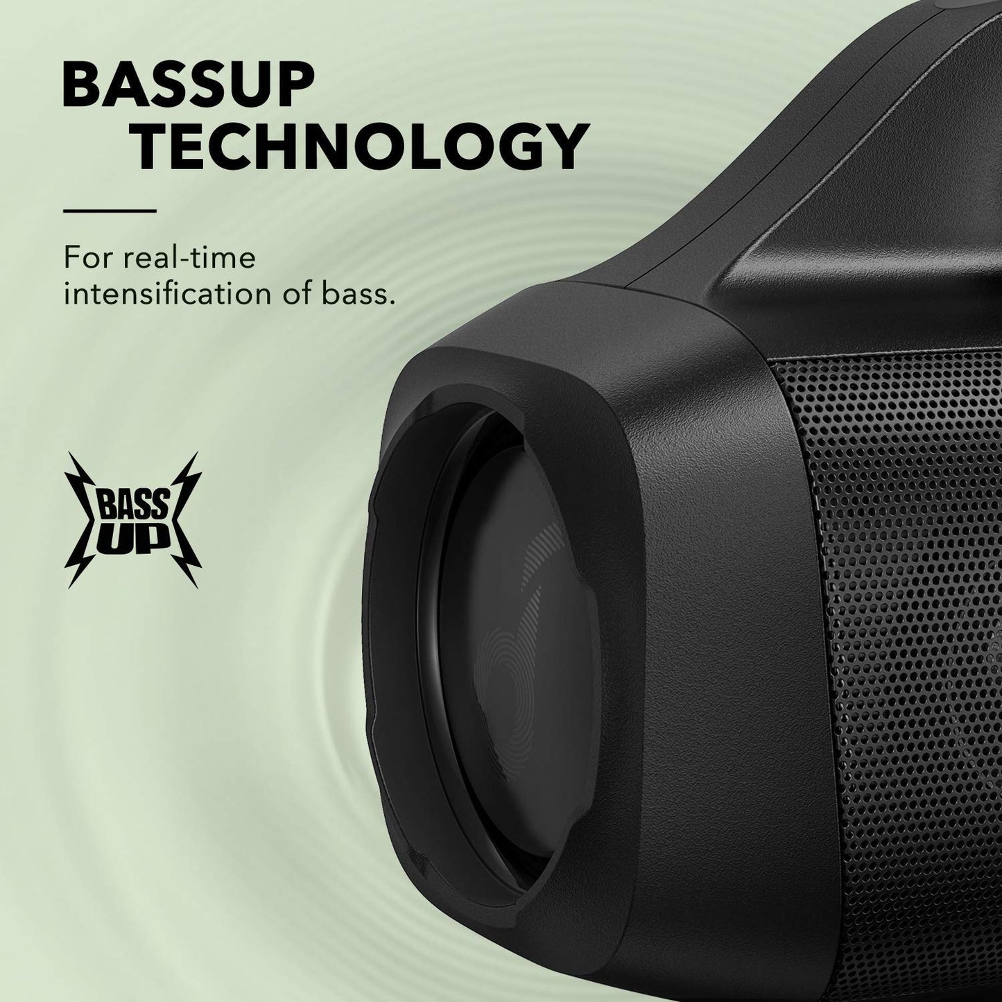 Soundcore Motion Boom Outdoor Speaker with Titanium Drivers, BassUp Technology, IPX7 Waterproof, 24H Playtime, Soundcore App, Built-in Handle
