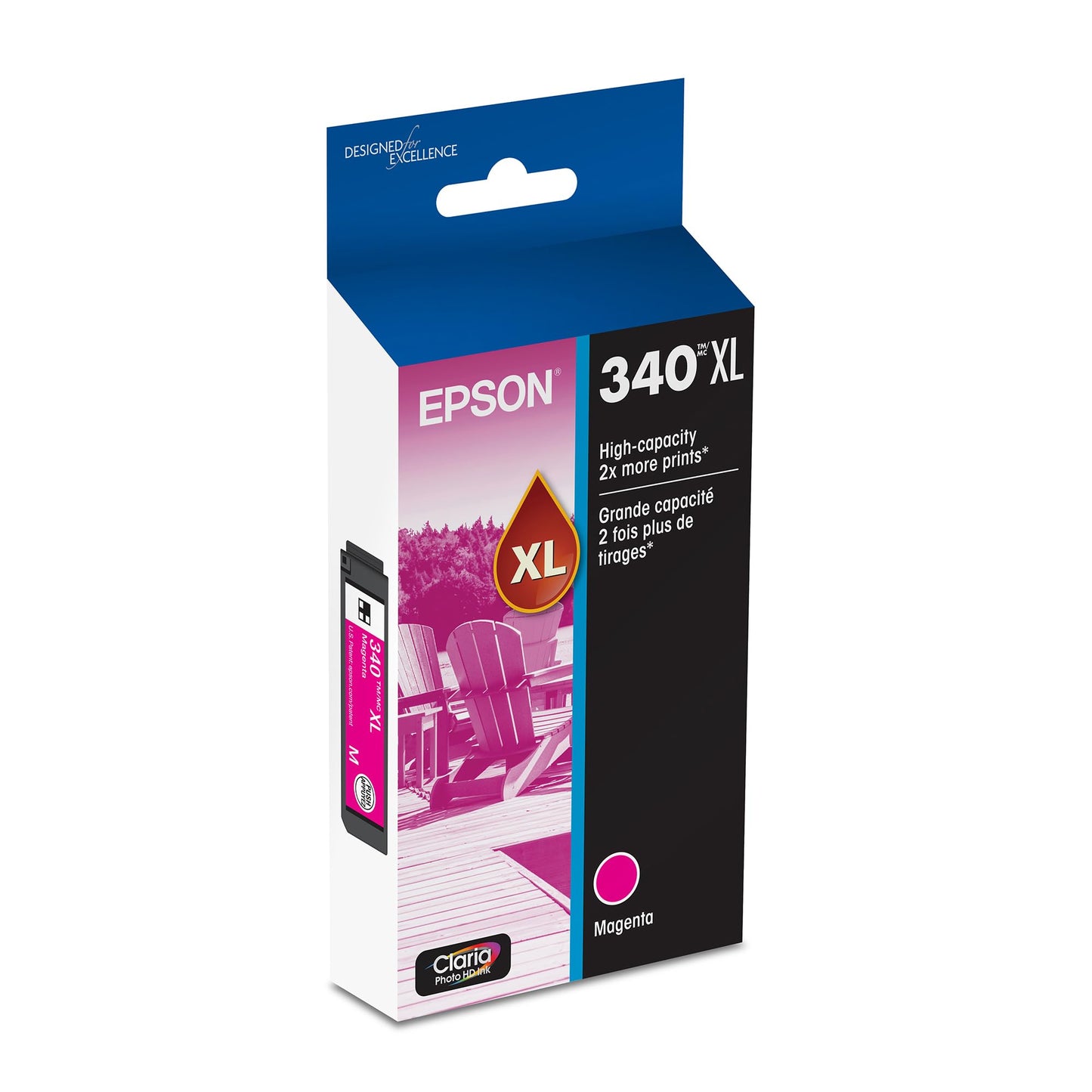 Epson 340 Claria Photo HD Ink High Capacity Magenta Cartridge (T340XL320-S) Works with Expression XP-8800