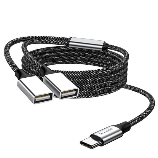 USB C Splitter type c to Dual USB A Female Adapter Type C to Dual USB A double usb 2.0 Adapter double usb 2.0 OTG Splitter Cord Converter for MacBook…