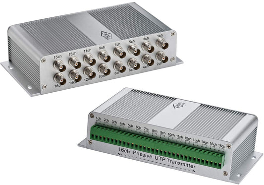 Triplett GEM Passive 16-Position CCTV Balun Analog Transceiver Box with 16 BNC Jacks to Screw Terminal (TRB-16BNCST)