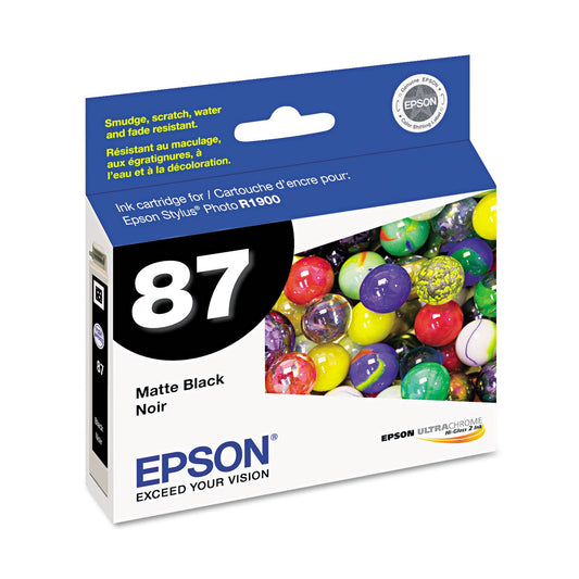 Epson America T087820 Matte Black Ink Cart R1900