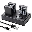 3-Pack LP-E17 Batteries with Smart Triple Slot LCD Charger for Canon EOS M3, M5, M6, EOS 200D, 750D, 760D, 77D, 800D, EOS R8, R10, R50, R100, RP