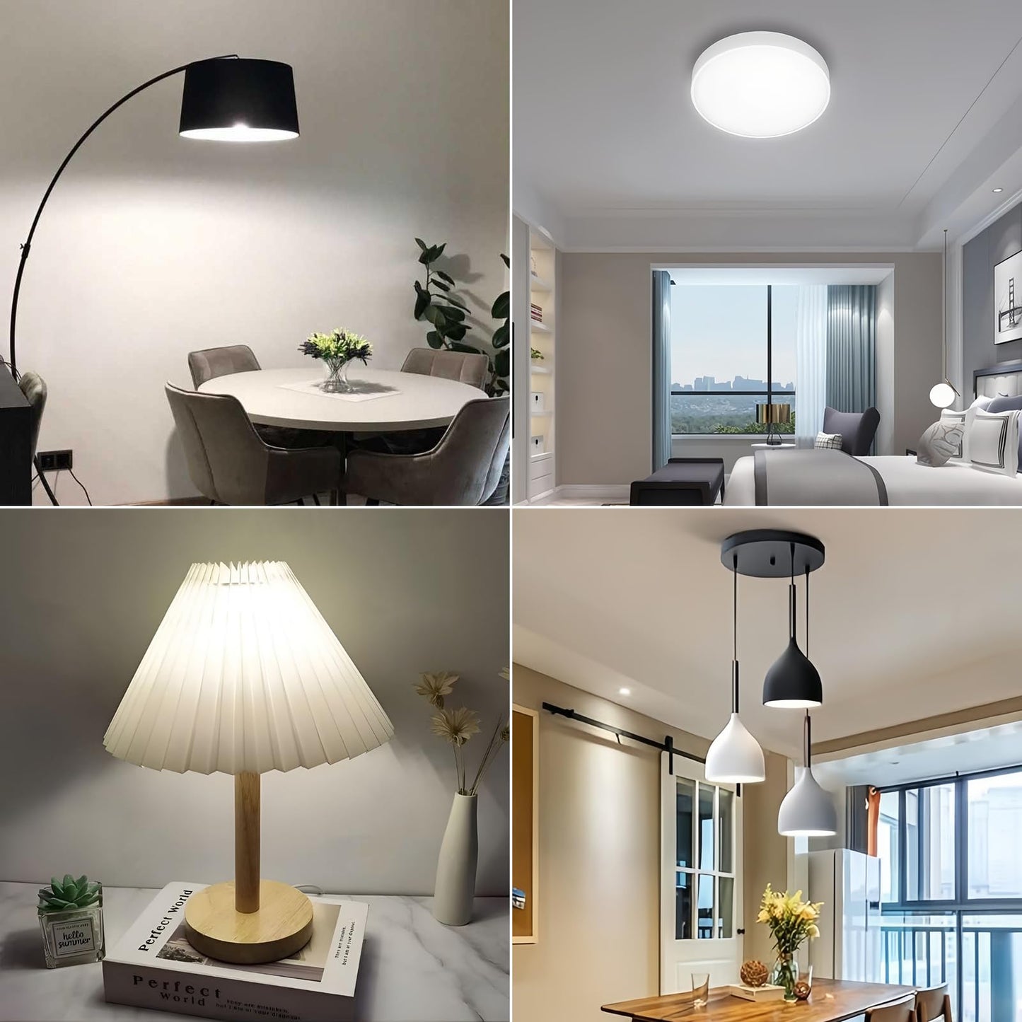 Gonhom 3 Way LED Light Bulbs 50 100 150W Equivalent, Daylight White 5000K
