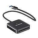 DriverGenius CFast 2.0 Card Reader with USB 3.0 &USB-C, 30cm/0.98ft Nylon Braided Cable, for Professional Photographers and Videographers (Metal