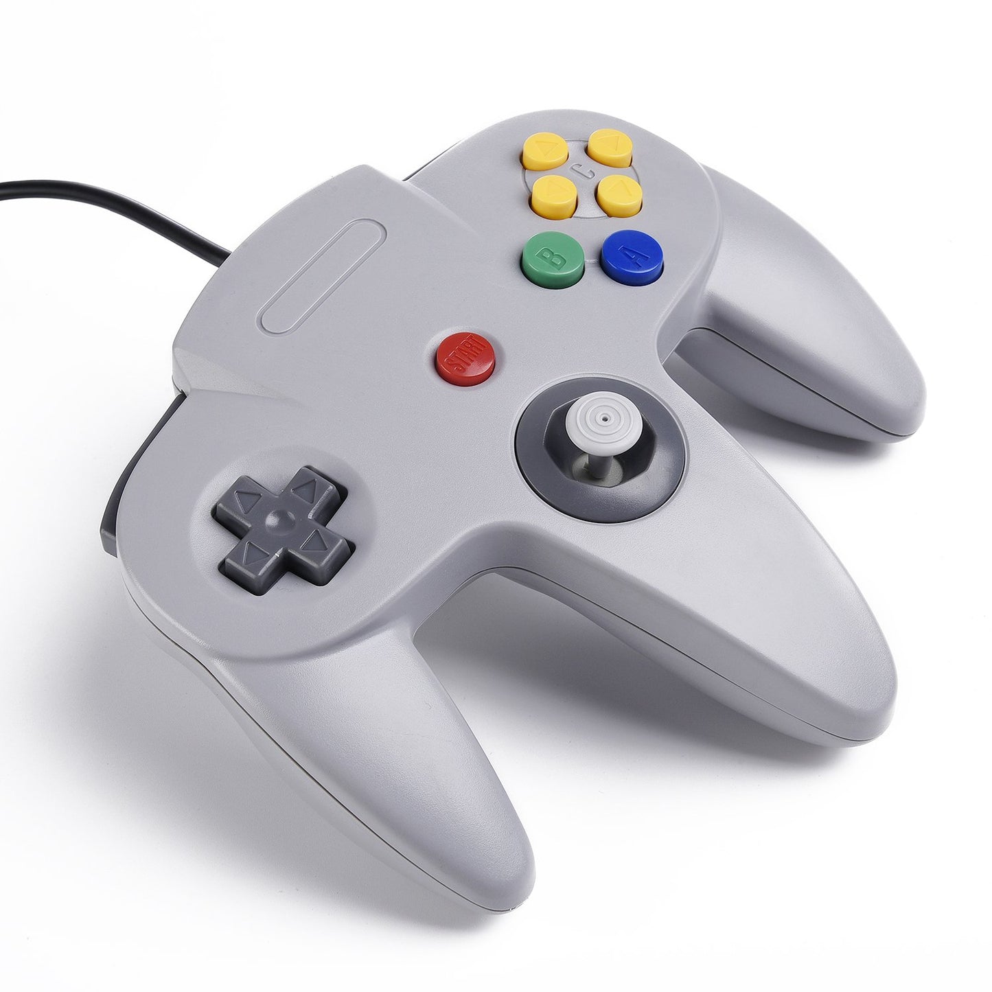 SAFFUN Classic N64 Controller, N64 Wired USB PC Game pad Joystick, N64 Bit USB Wired Game Stick Joy pad Controller for Windows PC MAC Linux Raspberry