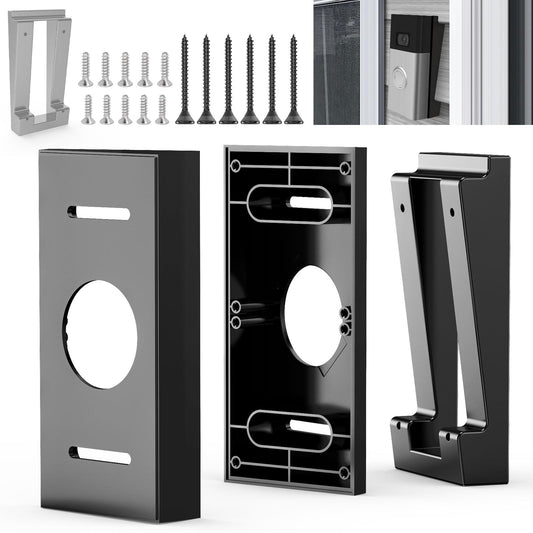 BianXiao Video Doorbell Vinyl Siding Mount & Vinyl Siding Angle Adjustment Mount Fits for Ri-ng 3 & 3 Plus Video Doorbell, 4" Cedar Wall Panel